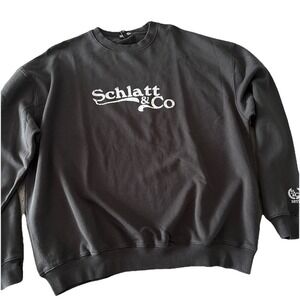 Schlatt & Co Black Crewneck Sweatshirt 2017 Pullover Size medium 100% cotton